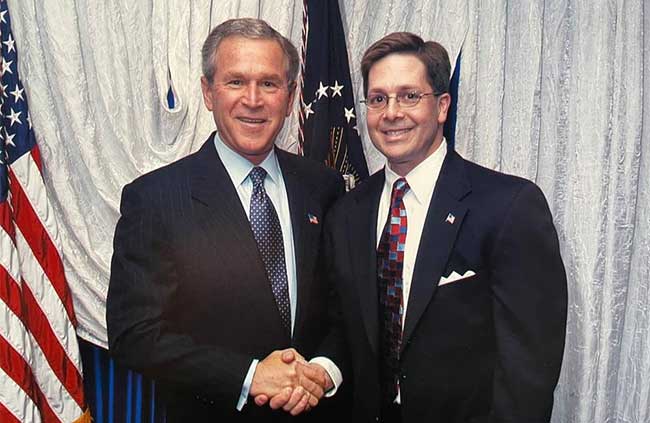 Photo of President George W. Bush And Ian Heyman